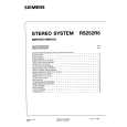 SIEMENS RS252R6 Service Manual